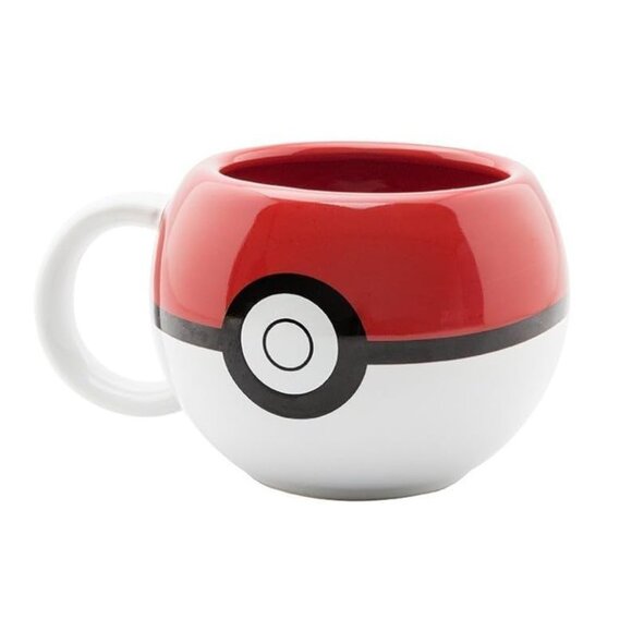 Pokémon Pokeball 3D Shaped Ceramic Novelty Coffee & Tea Mug - Picture 1 of 8
